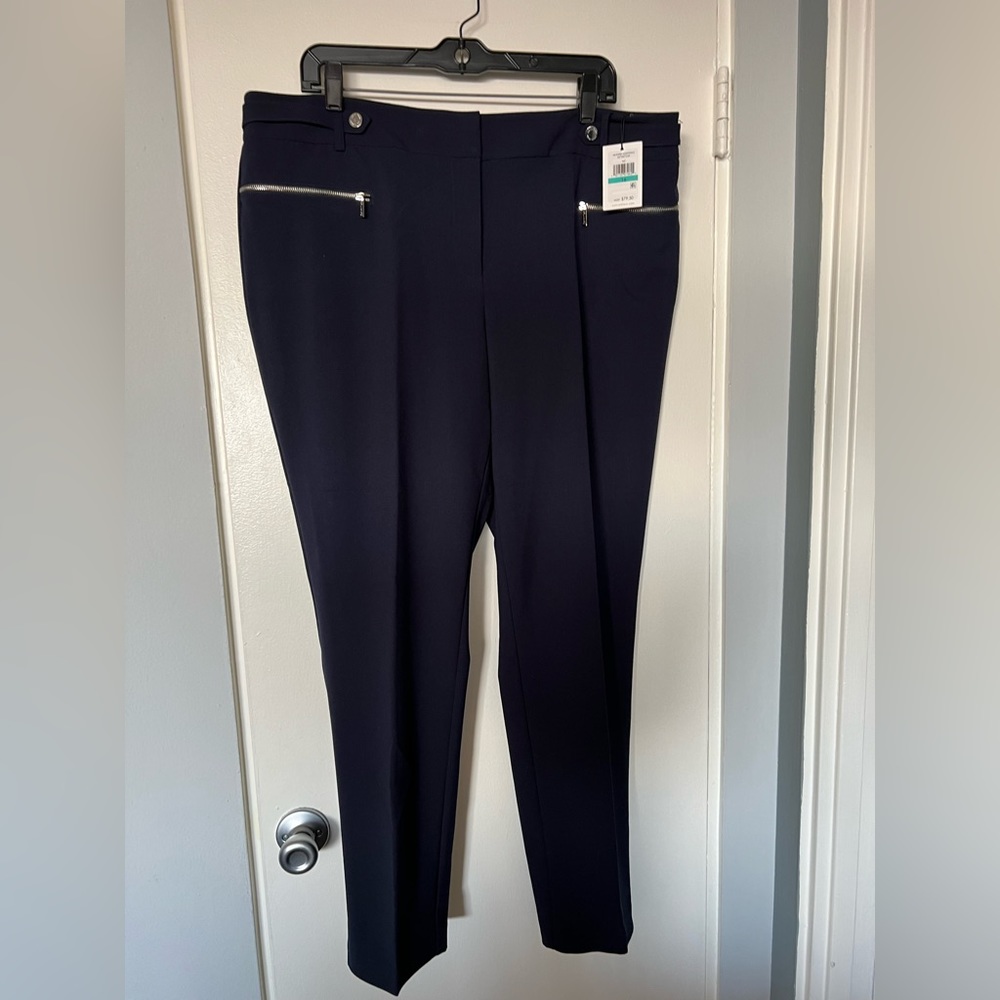 Navy size 16 Calvin Klein Slacks  NWT